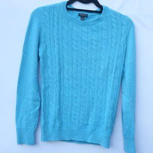 Talbots Button-Cuff Cable Sweater